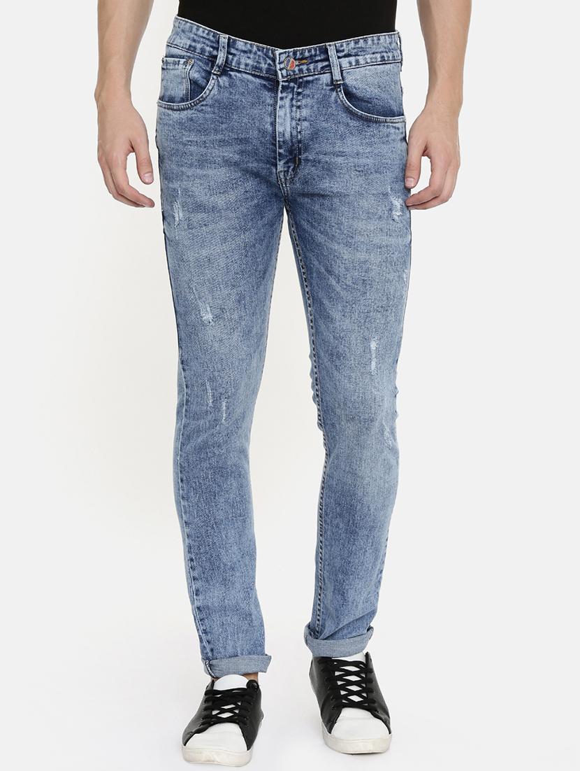 blue stone washed ripped denim jeans - 16711796 - Zoom Image - 0