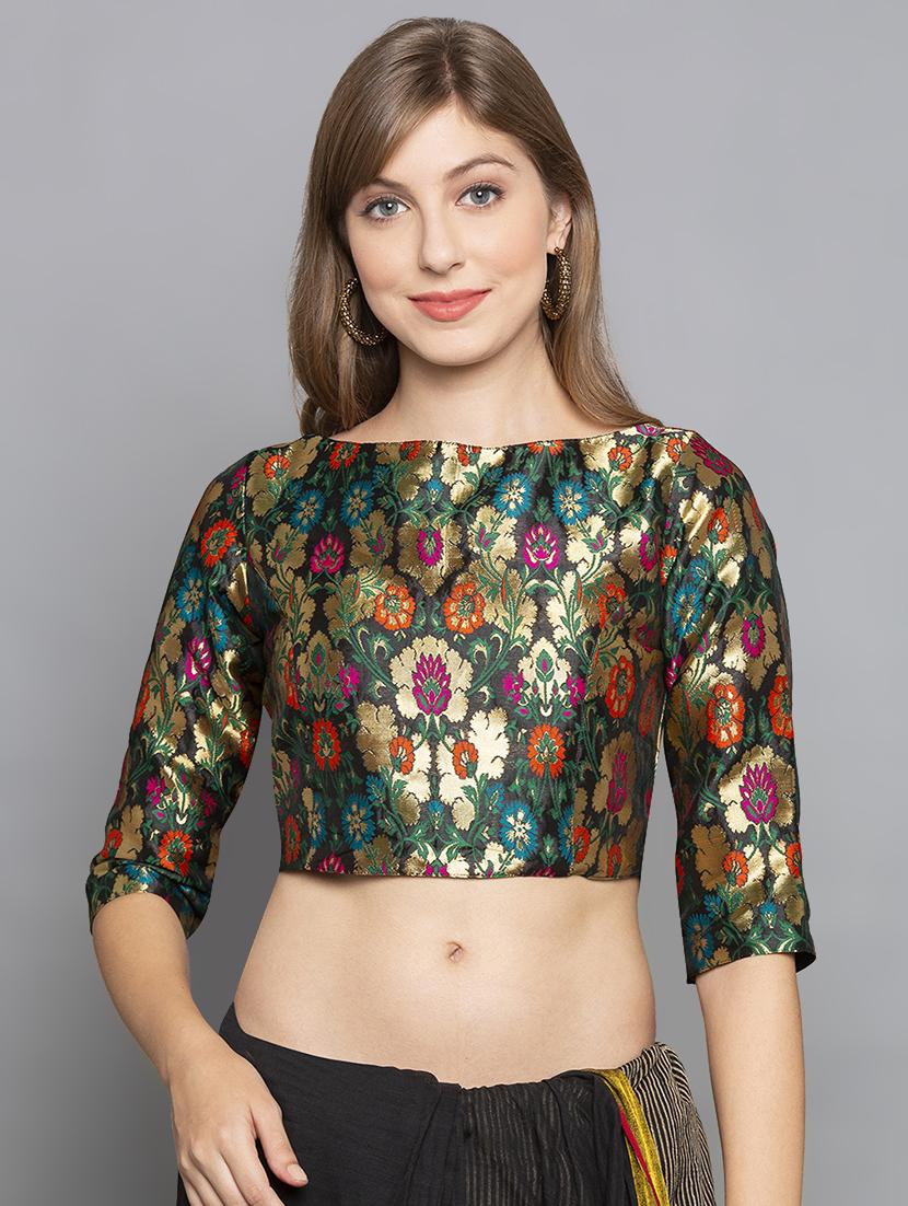 floral brocade blouse - 16712131 - Zoom Image - 0