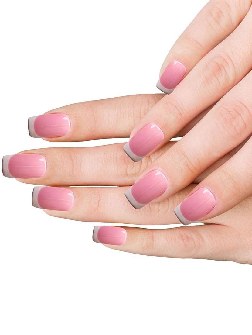 nails on board pink french press on gel nails with extensions and french nail art -with extensions and french nail art