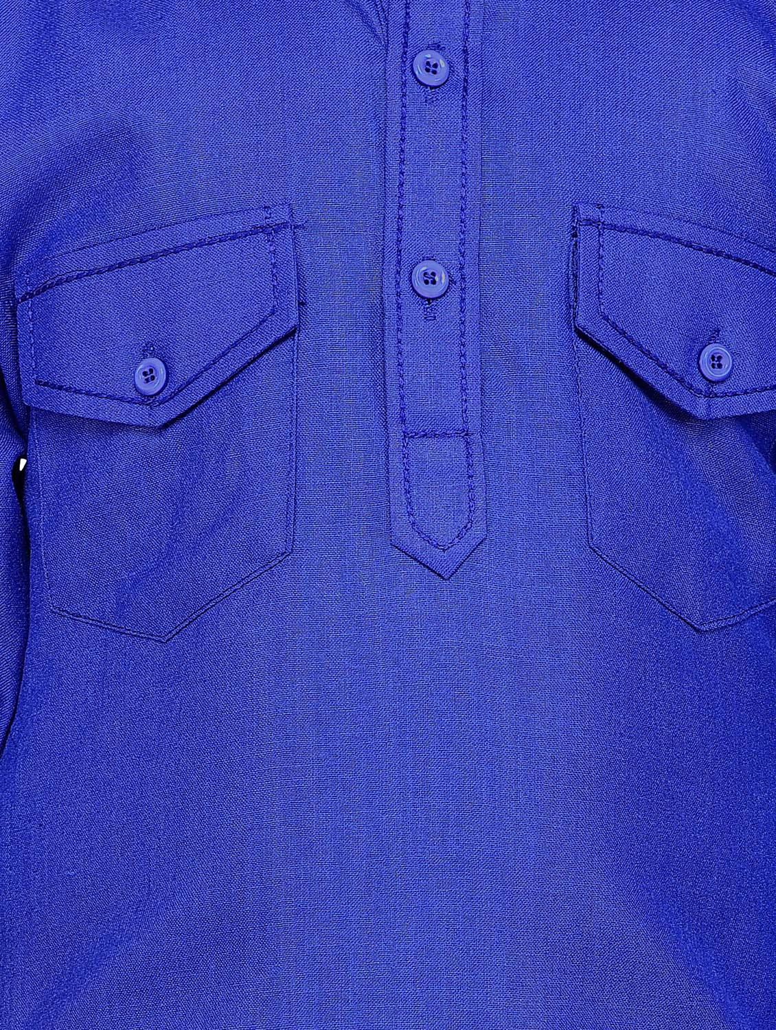 dark blue cotton kurta sets - 16713480 - Standard Image - 3