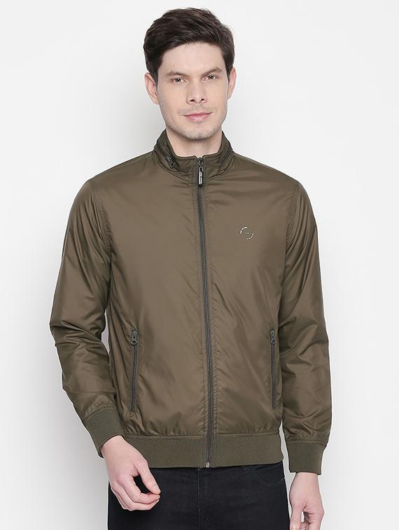 green solid casual jacket - 16713977 - Zoom Image - 0