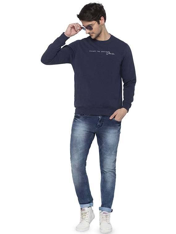 mens chest print sweatshirt - 16714031 - Standard Image - 3