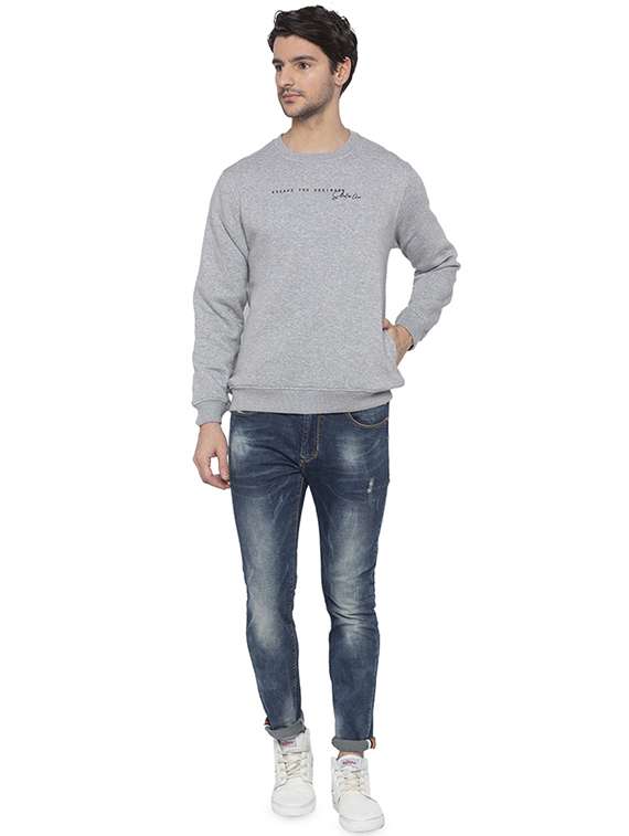 grey chest printed sweatshirt - 16714033 -  Standard Image - 3
