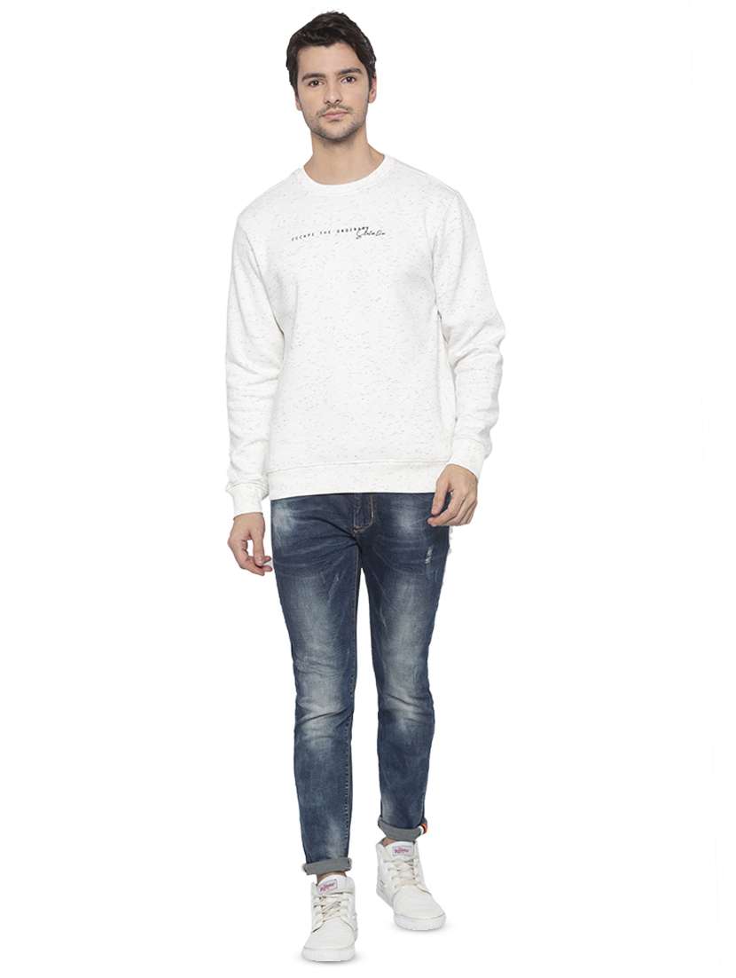 white chest printed sweatshirt - 16714037 - Standard Image - 3