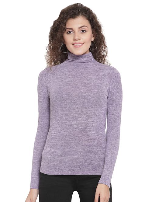 turtle neck solid top - 16714383 - Standard Image - 0