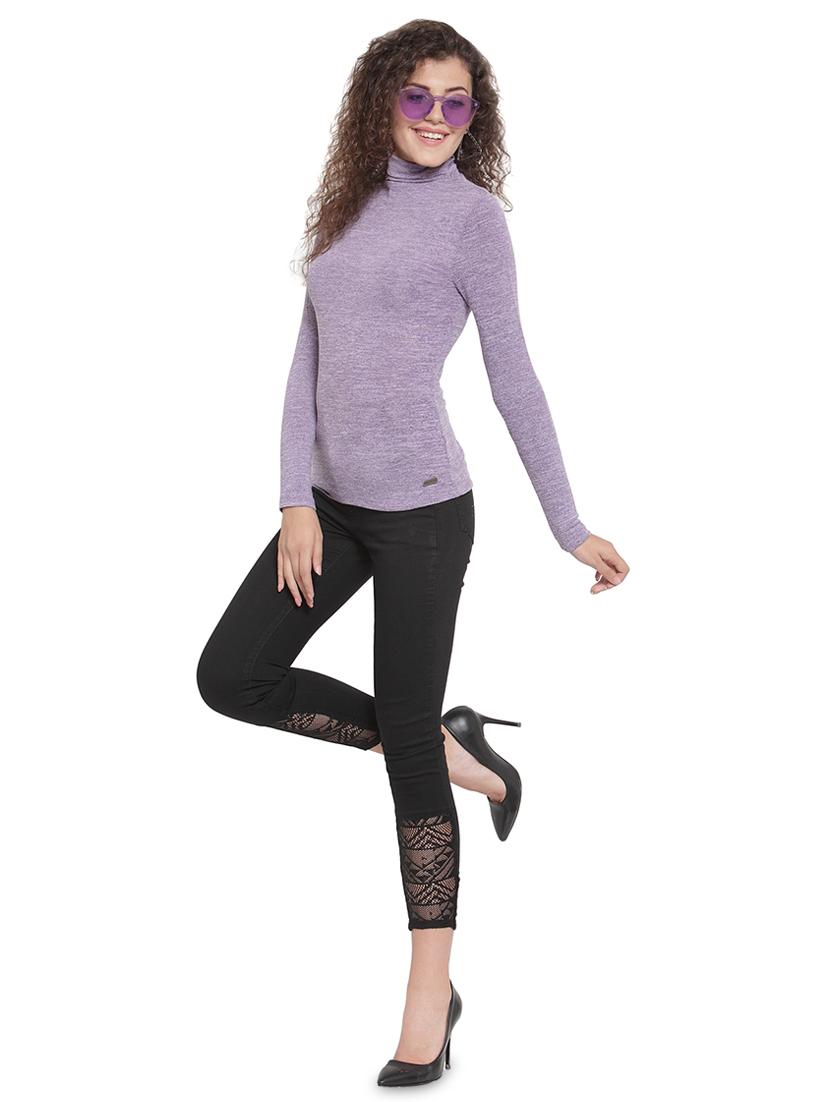 turtle neck solid top - 16714383 - Standard Image - 3