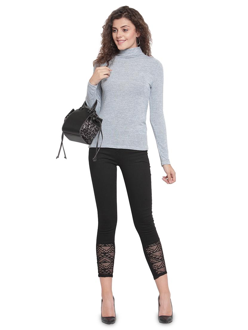 turtle neck solid top - 16714385 - Standard Image - 3