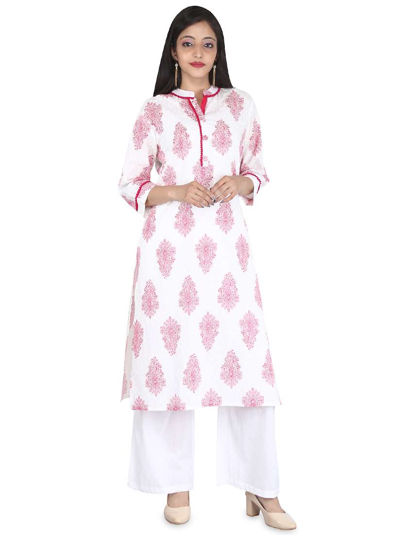 printed kurta palazzo set - 16716220 - Zoom Image - 0