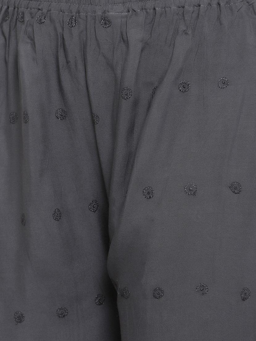 high rise embroidered straight palazzo - 16718112 - Standard Image - 3
