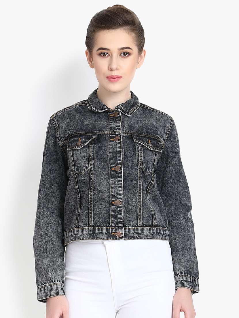 acid washed denim jacket - 16718285 - Zoom Image - 0