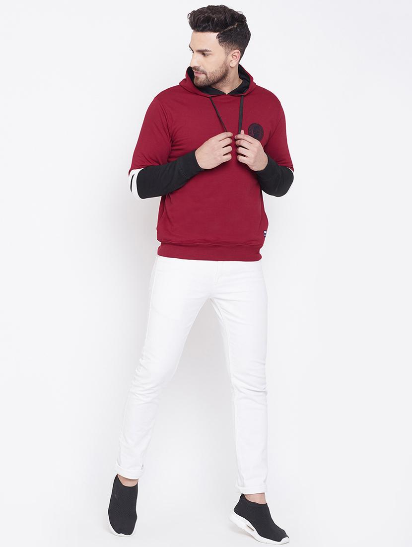 red color block sweatshirt - 16718299 - Standard Image - 3