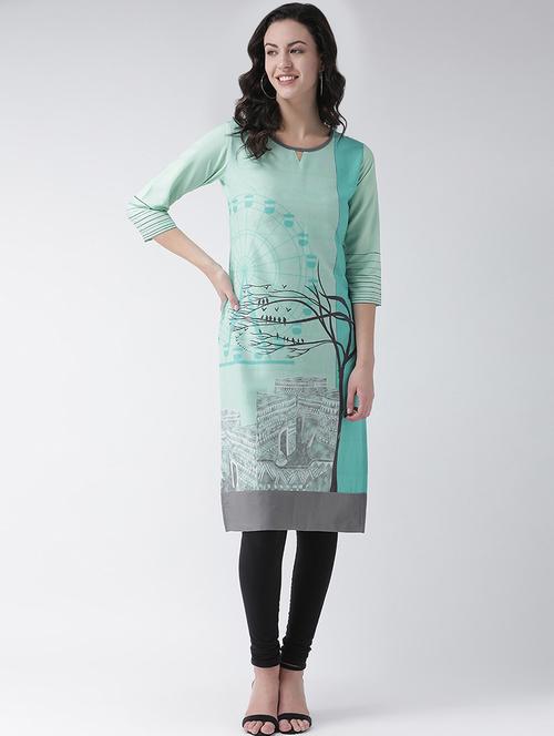 printed straight kurta - 16719429 - Standard Image - 0