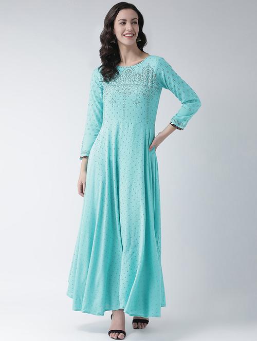 printed flared kurta - 16719447 - Standard Image - 0
