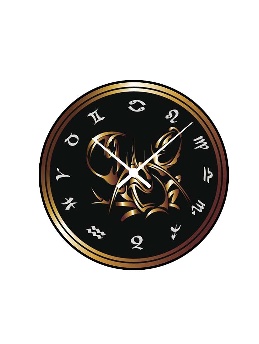 astrological signs mdf wood based wall clock 