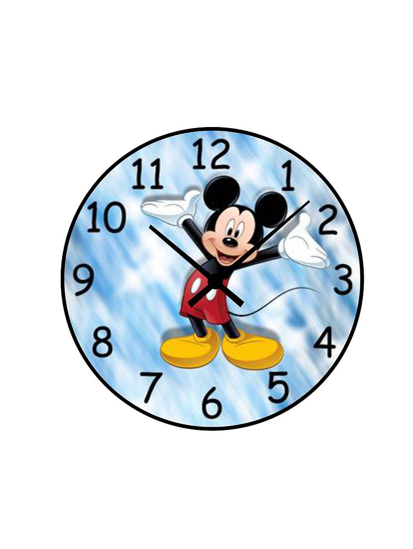 mickey mouse mdf wood based wall clock 