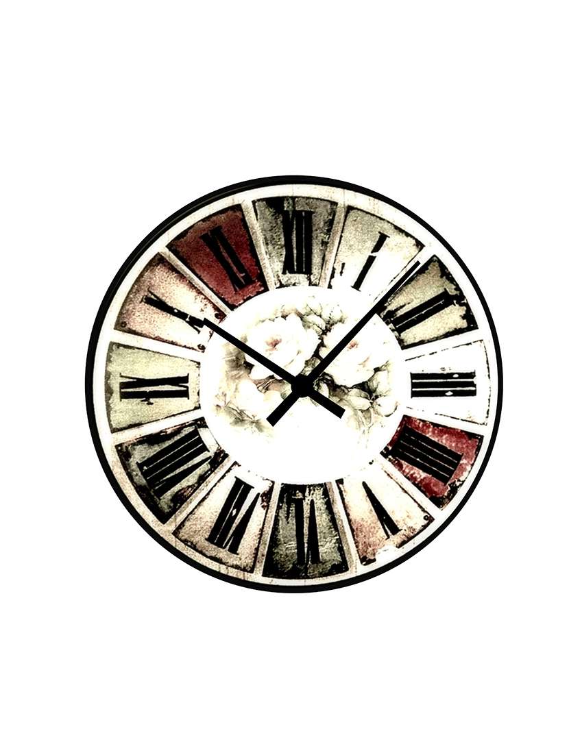 vintage board mdf wood based wall clock 