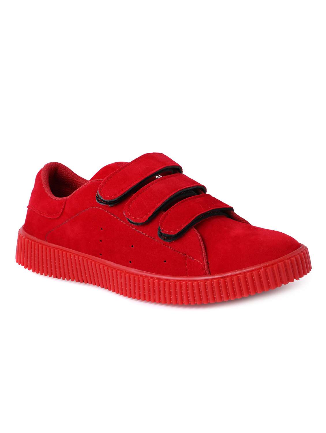 Buy online Red Velvet Slip On Sneakers from Casual Shoes for Men