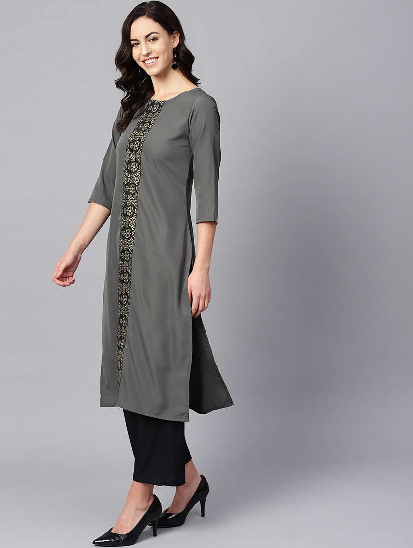 solid kurta palazzo set - 16720565 -  Standard Image - 3