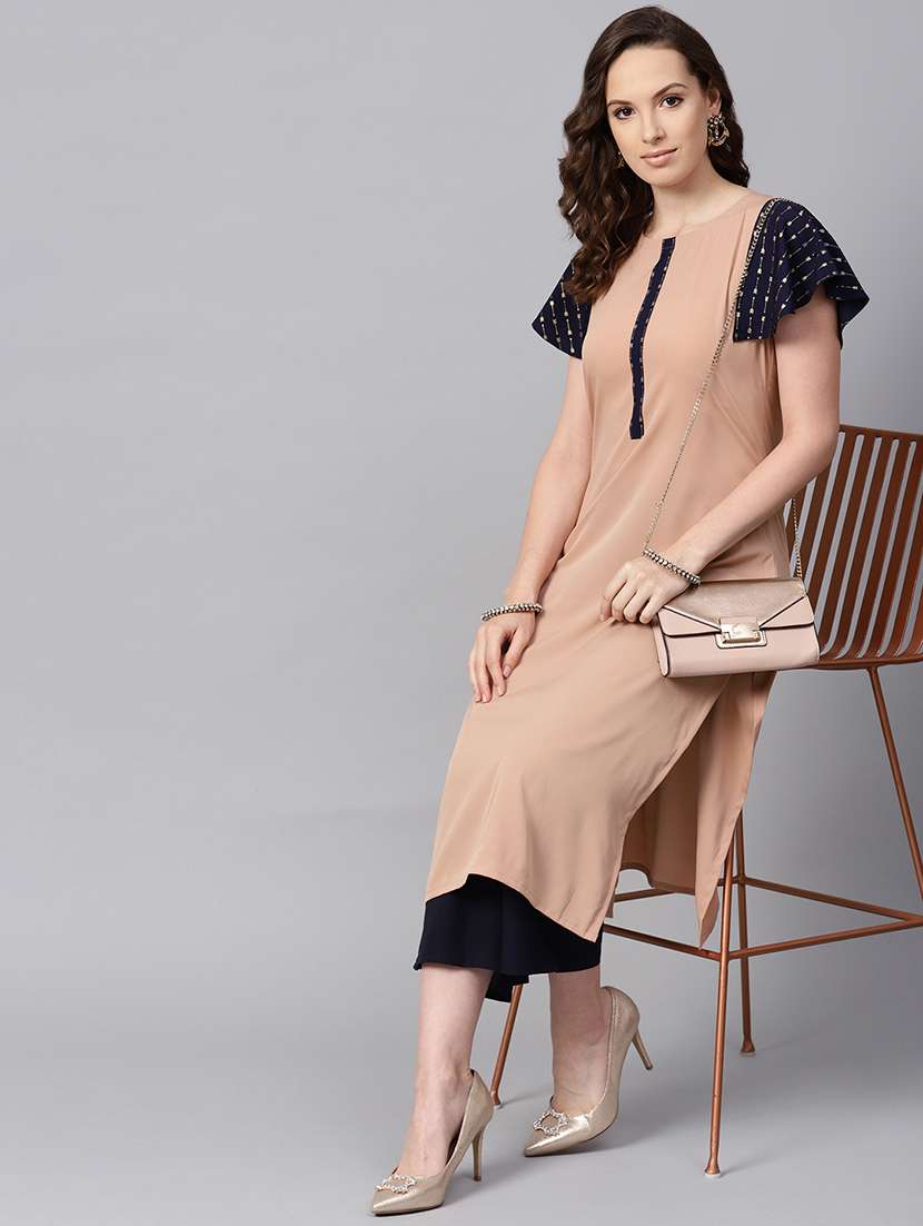 solid kurta palazzo set - 16720575 -  Standard Image - 3