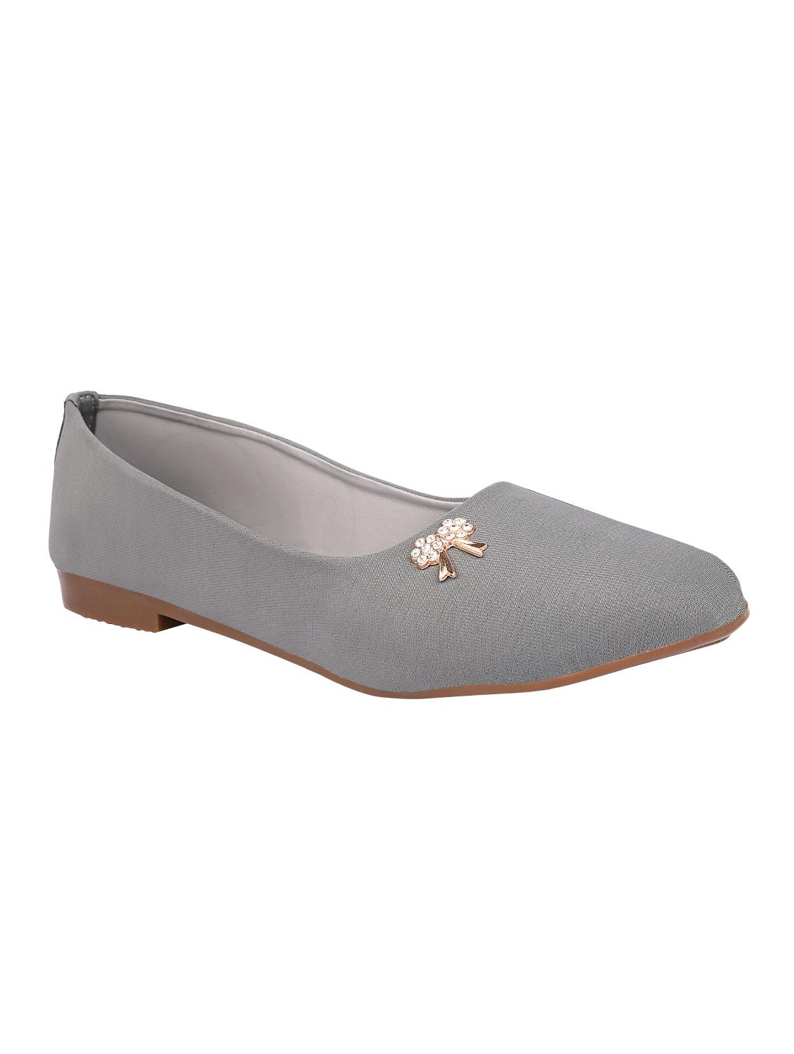 grey slip on ballerinas - 16722857 -  Zoom Image - 0