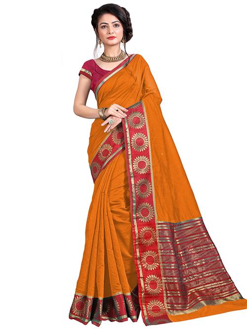 self-design gadwal saree with blouse - 16723138 -  Standard Image - 0