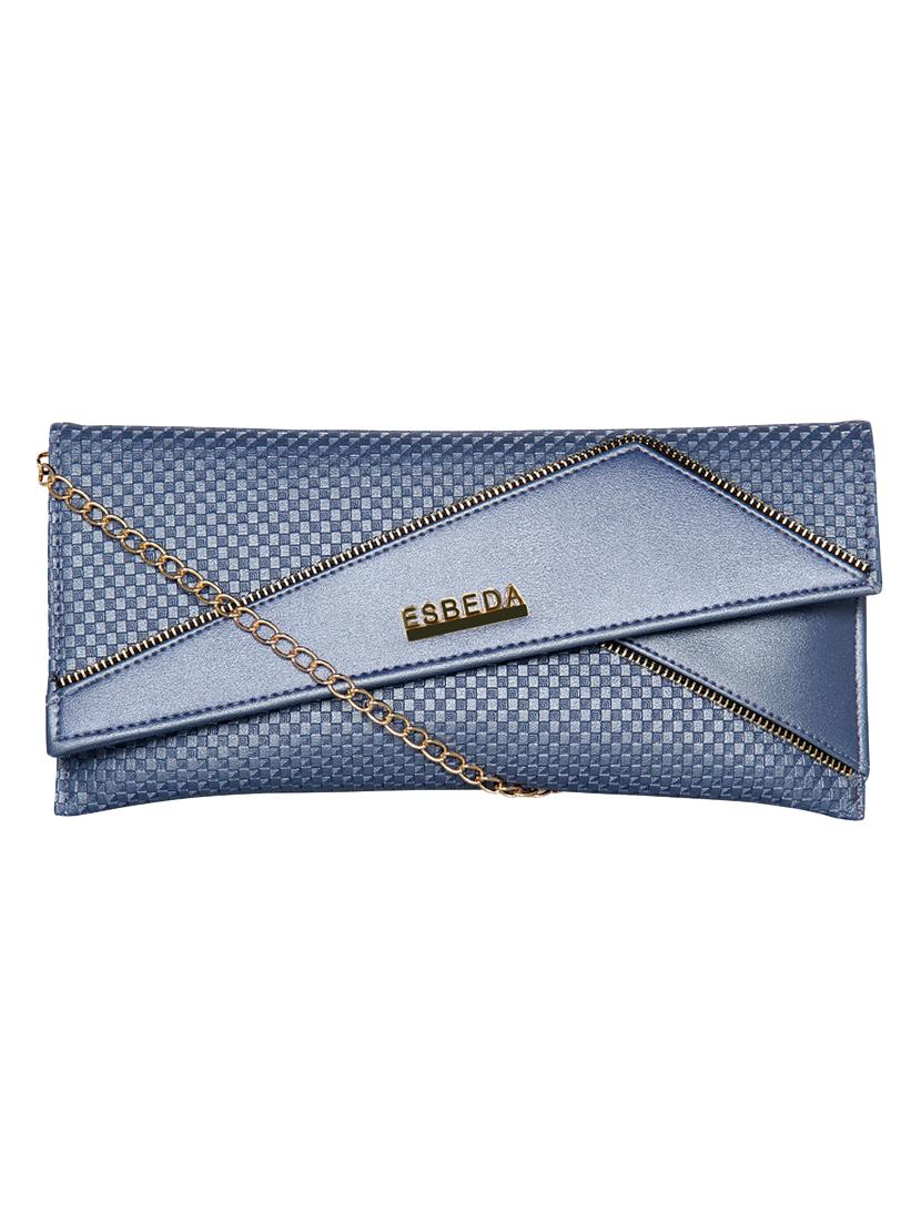 blue leatherette regular clutch - 16723655 - Zoom Image - 0