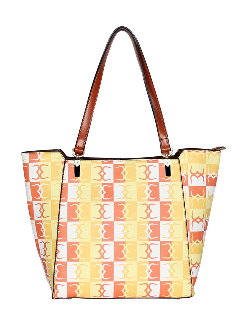 orange leatherette regular handbag - 16723658 - Zoom Image - 0