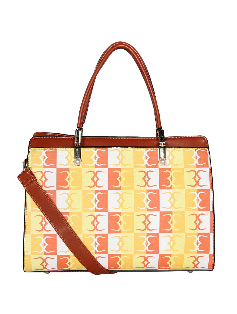 orange leatherette regular handbag - 16723663 - Zoom Image - 0