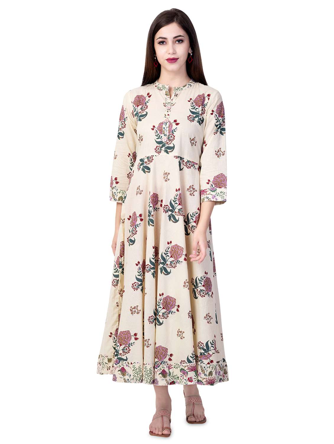 floral flared kurta