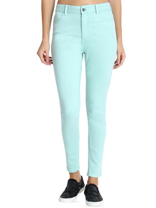 high rise solid jeans - 16725698 - Standard Image - 0