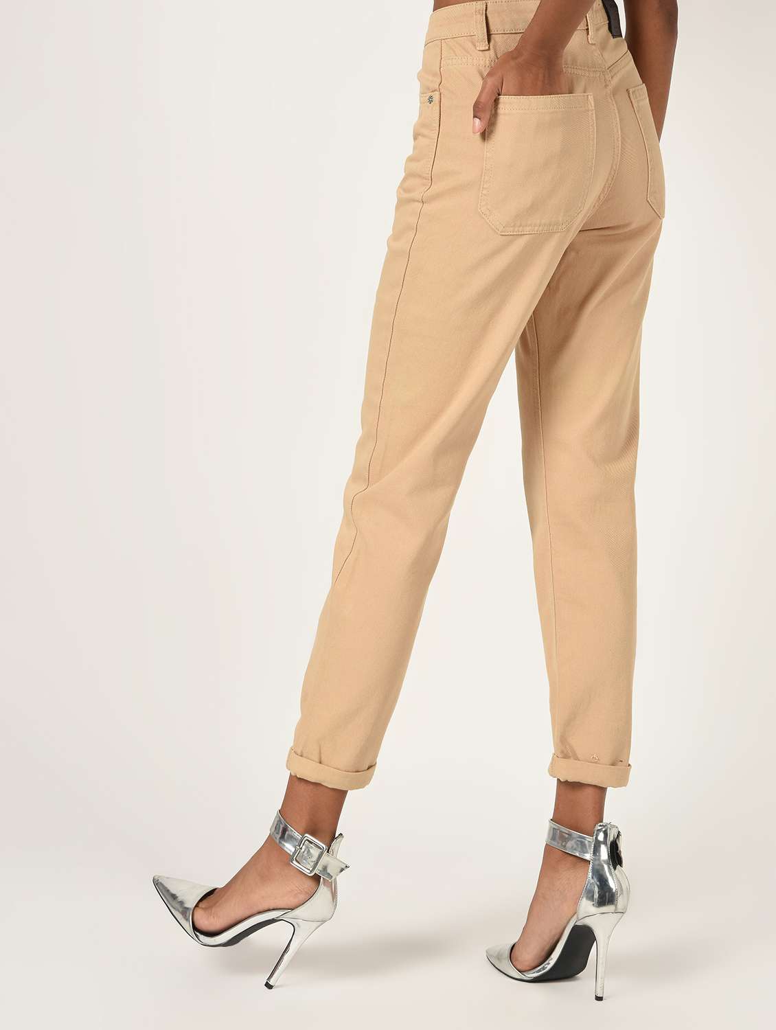 high rise solid jeans  - 16725719 -  Standard Image - 3