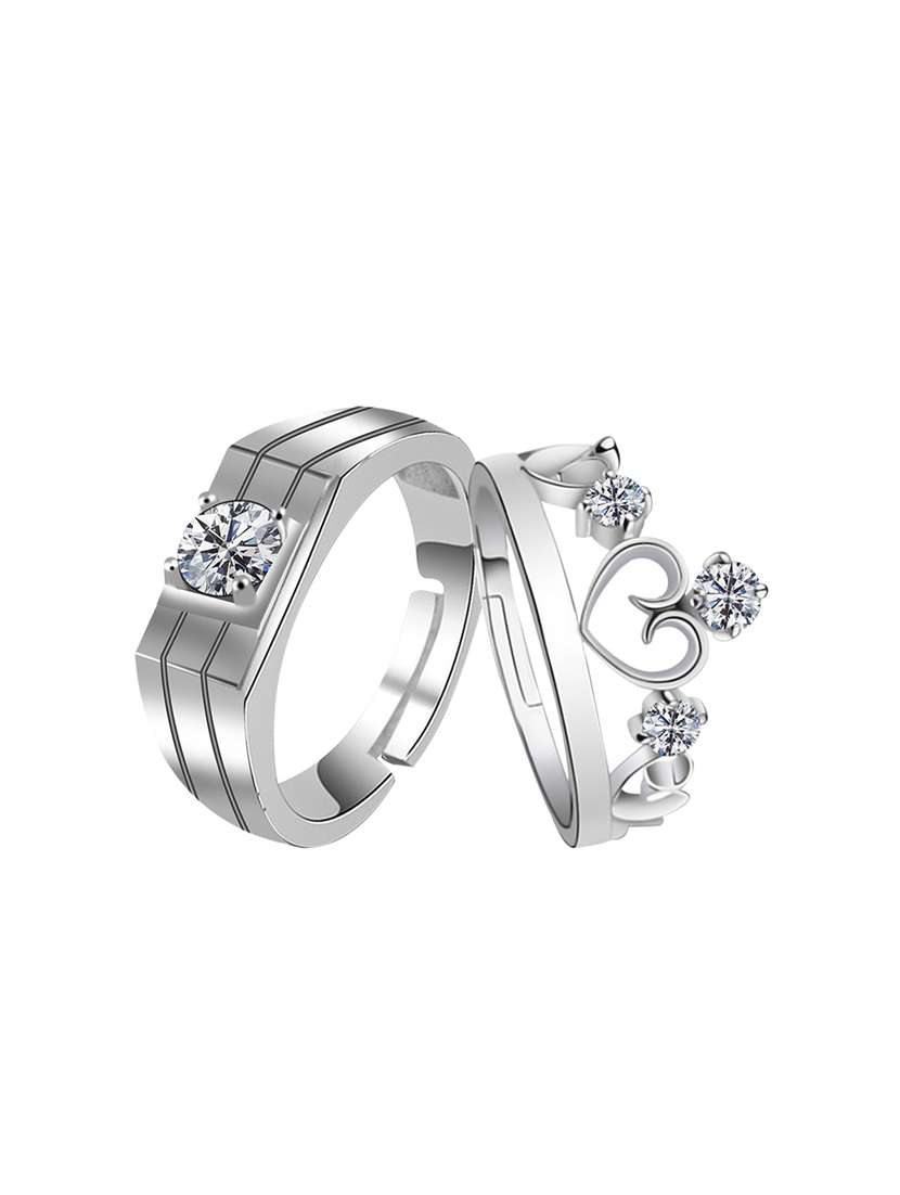  silver plated combo ring