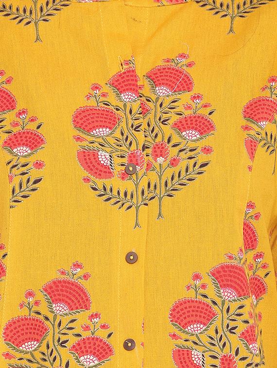 floral print a-line kurta - 16728271 - Standard Image - 3