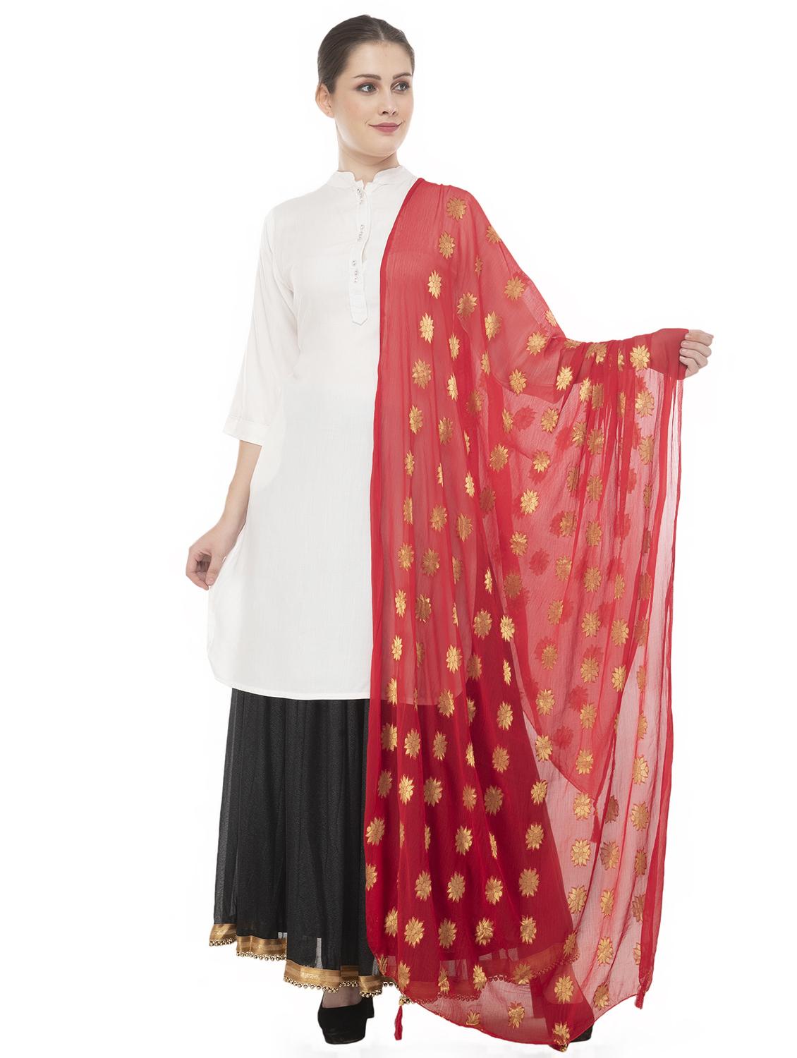 floral phulkari dupatta - 16729823 - Zoom Image - 0