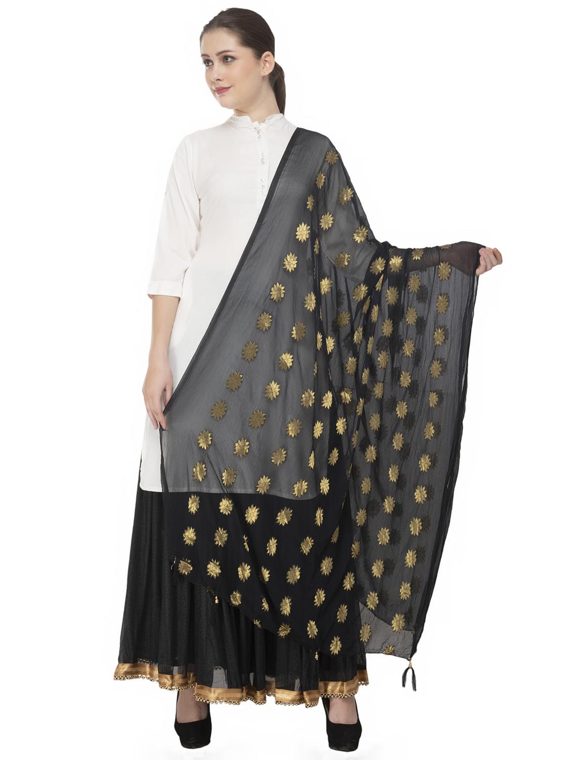 floral zari dupatta - 16729825 - Zoom Image - 0