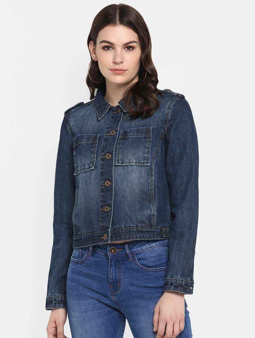 stone washed denim jacket