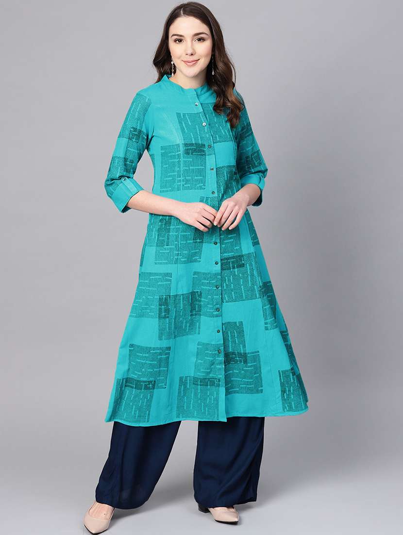 geometric printed a-line kurta