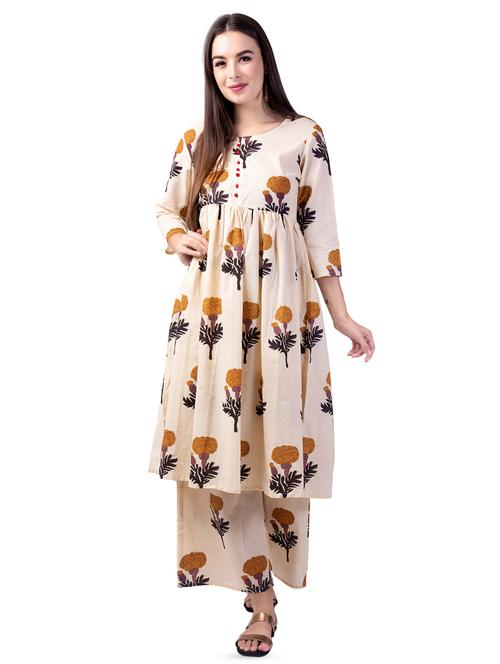 floral kurta palazzo set - 16737019 -  Standard Image - 0