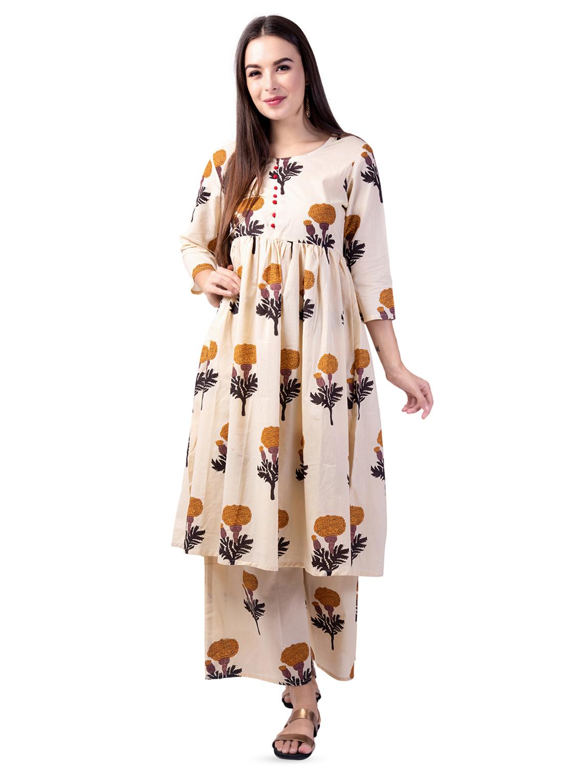 floral kurta palazzo set - 16737019 -  Zoom Image - 0