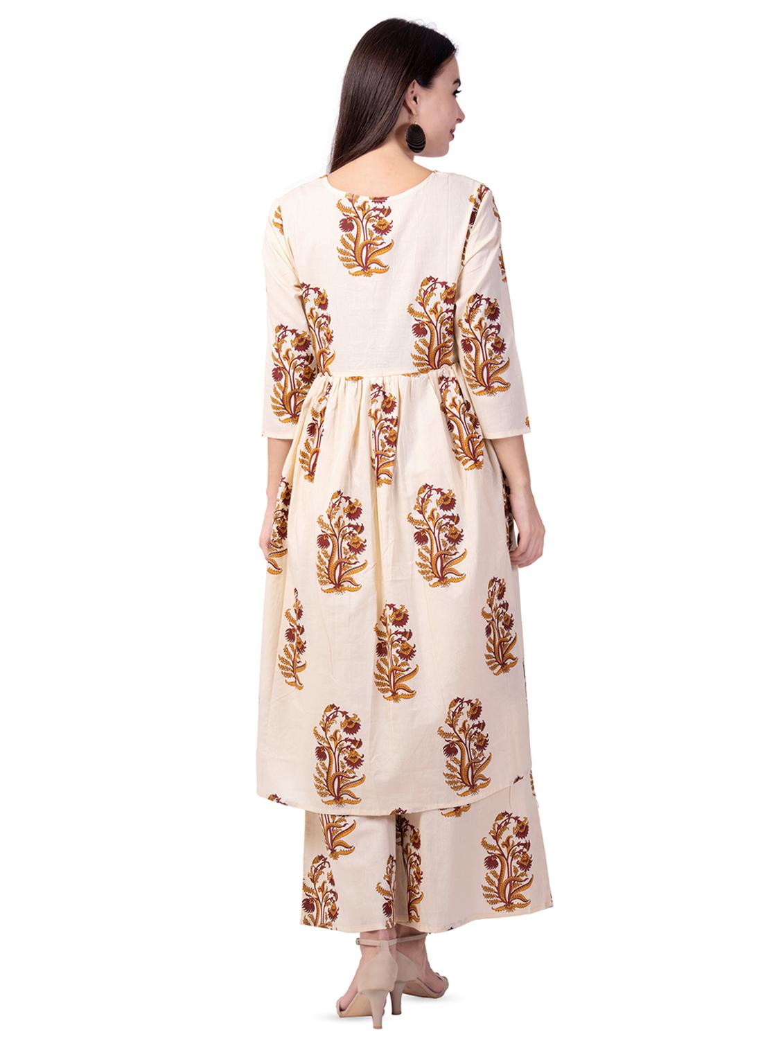 floral kurta palazzo set - 16737019 - Standard Image - 3