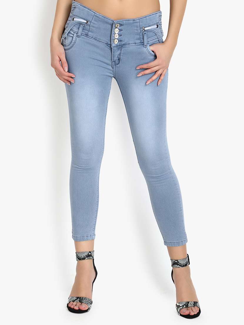 high rise stone washed jeans - 16737070 - Zoom Image - 0