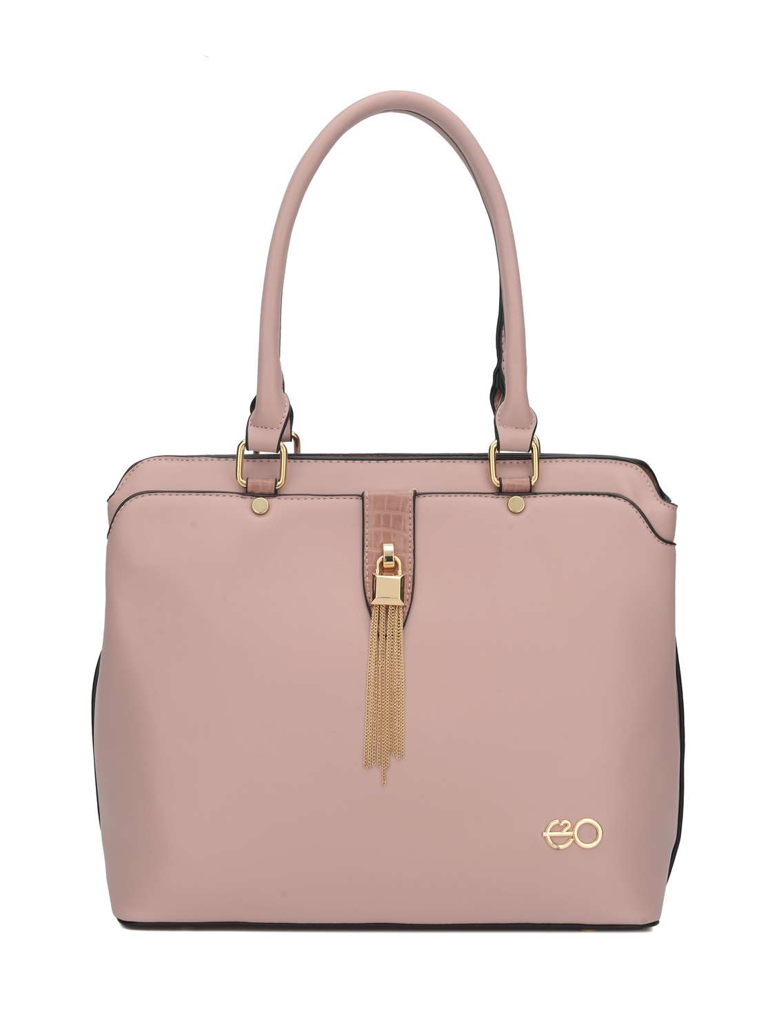 pink leatherette (pu) handbag