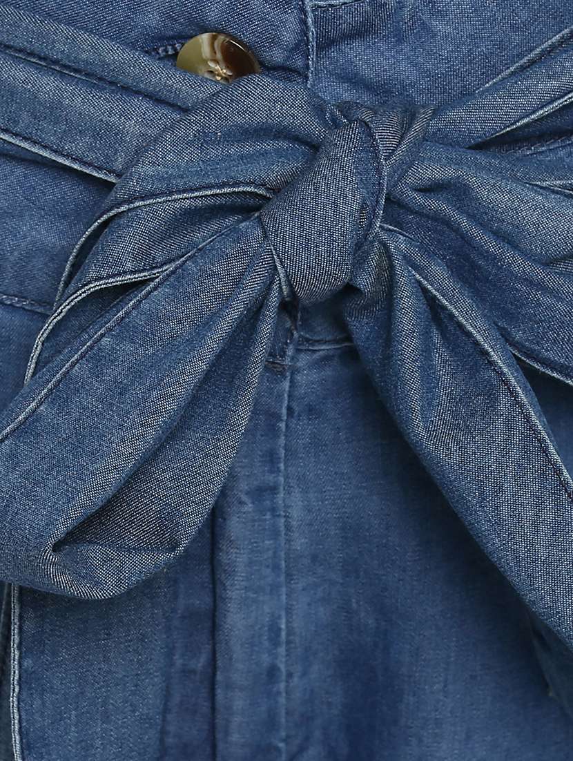 denim tie knot pant
