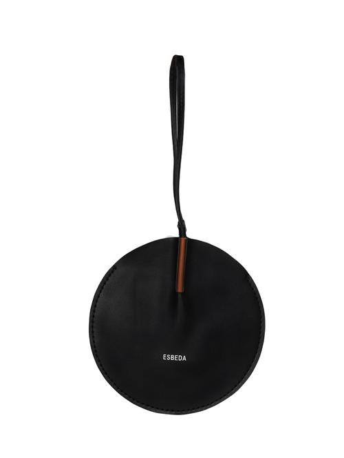 black leatherette potli - 16738879 -  Standard Image - 0