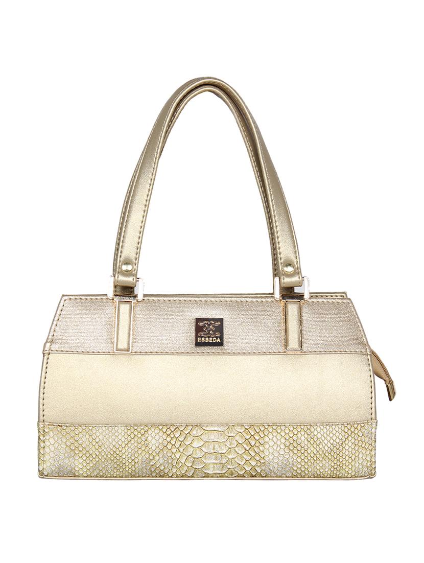 gold leatherette regular handbag - 16738900 -  Zoom Image - 0