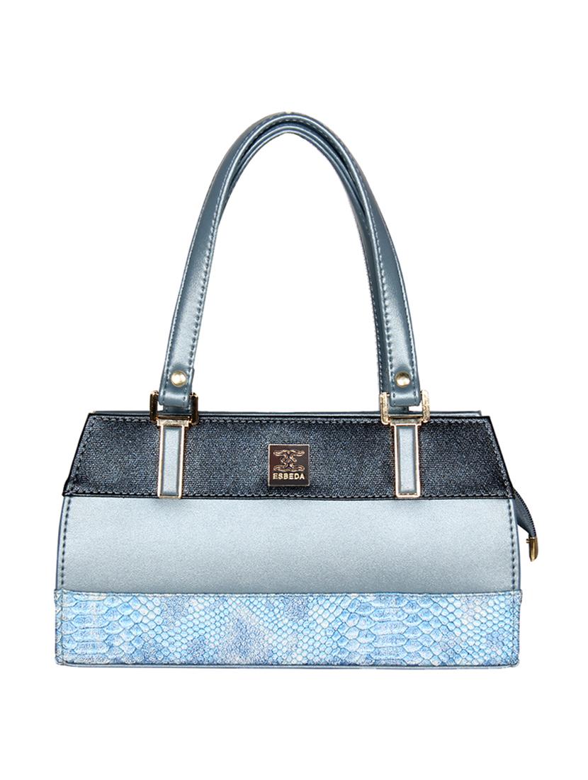 blue leatherette regular handbag - 16738902 -  Zoom Image - 0