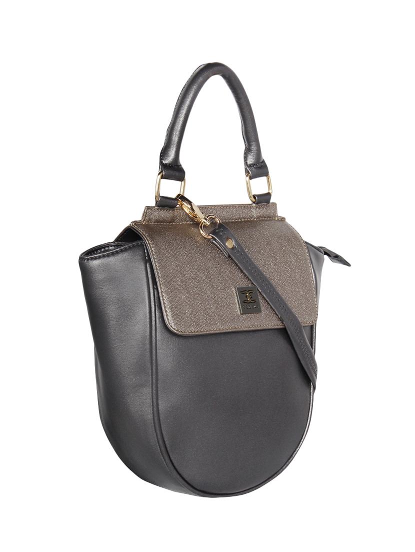 grey leatherette regular handbag - 16738904 - Standard Image - 3