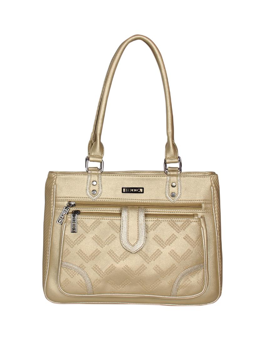 gold leatherette regular handbag - 16738920 - Zoom Image - 0