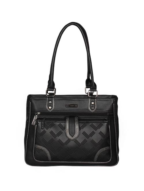 black leatherette regular handbag - 16738922 - Standard Image - 0