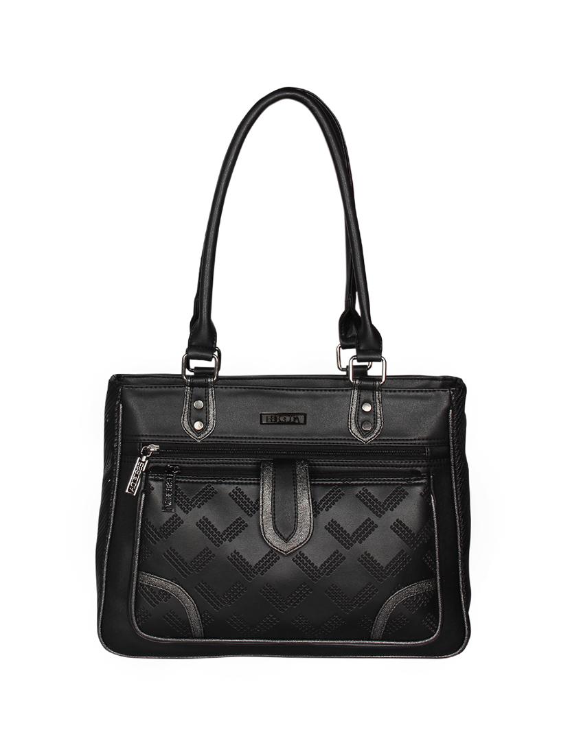 black leatherette regular handbag - 16738922 - Zoom Image - 0